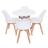 Kit 4 Cadeiras Saarinen Branca + Mesa Redonda 70cm Branca