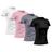 Kit 4 Camisetas Feminina Dry Básica Lisa Proteção Solar UV Térmica Camisa Blusa