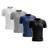 Kit 4 Camisetas Masculina Manga Curta Dry Básica Lisa Proteção Solar UV Térmica Blusa Academia