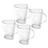 Kit 4 Caneca De Vidro Coração Grosso Café Cappuccino Liso 240ml