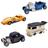 kit 4 Carrinhos de Ferro Hot Rods Classicos Miniatura De Metal Coleção Velozes Furiosos Die Cast