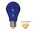 Kit 4 Lâmpadas Bulbo Led 6w A60 E27 Color Azul Bivolt