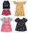 Kit 4 peças roupa menina 1 conjunto(Blusa+short)+2 vestidos