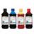 Kit 4 Tinta Recarga Tankfull Para HP Universal de 500ml QuimiPrime