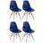 KIT - 4 x cadeiras Charles Eames Eiffel DSW - Base de madeira clara