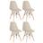 KIT - 4 x cadeiras Charles Eames Eiffel DSW - Base de madeira clara