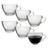 Kit 4 Xicara Caneca Copo De Vidro Transparente Café Chá Cappuccino Alça 90ml