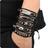 Kit 5 Pulseiras Bracelete Couro Olho Asa Estrelas Rock Punk