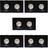 KIT 5 SPOT LED QUADRADO DUPLO DIRECIONAVEL EMBUTIR 10W 4000k CORPO PRETO EMBULED