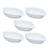 Kit 5 Travessa Oval Grande Melamina Premium 34X20cm Servir Evento Gourmet Restaurante