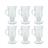 Kit 6 Caneca Tradicional Clássica Para Irish Coffee Café Chocolate Quente Cappuccino Taça Transparente 230ml