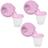 Kit 6 Copos Infantil Rosa Com Bico Dosador 245ml 10,5x8 Cm