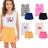 Kit 6 Peças de Roupa Infantil Menina Feminino 3 Conjuntos de Verão Infantil Tam 1 ao 10 anos