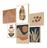 Kit 6 Quadros Decorativos Boho Formas Abstrato Folhagens