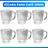 Kit 6 Xícara Caneca Copo De Vidro Transparente Café Chá Cappuccino Alça 200ml