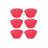 Kit 6un forma redonda cupcake bolinho muffin silicone