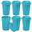 Kit 6x Copo Fibra de Bambu 450ml Nature Colors Azul Claro TopGet