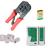 Kit Alicate Crimpar Testador De Cabos 20 Conectores RJ 45 Bateria 9V - GC