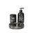 Kit Banheiro 3 Peças Lavabo Dispenser Black Luxo Premium