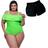 Kit  Body Ciganinha +Short Feminino Plus Size Saída De Praia