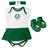 Kit Body vestido Pantufa laço Bebê Palmeiras torcida baby