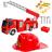 Kit Bombeiros Caminhão de Brinquedo com Acessórios e Chapeu Infantil