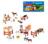 Kit Brinquedo 8 Animais Da Fazenda Miniatura Medio Borracha