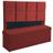 Kit Cabeceira Poliana+ Calçadeira Kiara King 195 CM Suede Vermelho - D A Decor