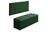 Kit Calçadeira e Painel Raissa 120 cm Suede Verde