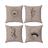 Kit Capas Almofadas Decorativas Lua e Flor 45x45 - ID Decor