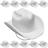 Kit com 10 Chapéus Vaqueiro Cowboy Festa Junina Infantil Fantasia e Atacado Branco