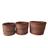 Kit Com 3 Cestos Decorativo Terracota E Bege