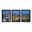 Kit Com 3 Quadros - Londres Inglaterra Mundo - 153kq02p