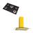 Kit Cooktop 5 Bocas preto + Coifa Parede 75cm Amarelo Nardelli