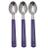 Kit de 3 colheres de cozinha aço inox e cabo de plástico utensílios de cozinha