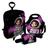 Kit Escolar Infantil Mochila de Rodinha + Lancheira Térmica + Necessaire Plus  ISOPRENE  Menina Astronauta