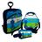 Kit Escolar Infantil Mochila de Rodinha + Lancheira Térmica + Necessaire Plus  ISOPRENE  T Rex