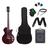 Kit Guitarra Strinberg Les Paul LPS200 Caixa Amplificada Vinho