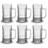 Kit Jogo 6 Canecas Chopp Vidro Cerveja Festa 500ml Congelada
