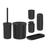 Kit Lavabo Banheiro 6 Peças Preto Premium Resistente Ou