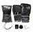 Kit Luva Boxe Muay Thai Naja Mod. Black Line Preto/Prata +