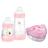 Kit Mamadeira Mam Easy Start Anticolica Starter Set 130 e 260ml + Porta leite em Pó Dosador Com 3 Divisórias Rosa