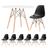 KIT - Mesa redonda Eames 100 cm branco + 6 cadeiras Eiffel DSW