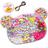 Kit Miçangas Infantil Coloridas P/ Montar Pulseiras Maleta Urso Fio de Silicone