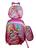 Kit Mochila Escolar Infantil de Rodinhas Meninas 3D Bolsa Resistente Impermeável Com Lancheira e Estojo