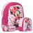 Kit Mochila Infantil Menina Minnie Mouse Costas Juvenil Aula