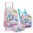 Kit Mochila Rodinha Infantil Menina Unicornio Colorido Fofa - Seanite