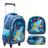 Kit Mochila Rodinhas Lancheira e Estojo BABY SHARK SURF