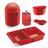 Kit Pia Bonita 5pc Escorredor, Lixeira, Saleiro, Dispenser e Suporte Colher UZ-K003 UZ Utilidades