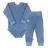 Kit Pijama Térmico Body e Calça Bebê Azul Jeans Concuca